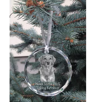 Nova Scotia Duck Tolling Retriever, Toller - Kristallkugel mit Foto, Hundebild im Kristall, personalisierter Christbaumschmuck von Art-Dog.
