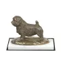 Norfolk Terrier - Hundestatue, Figur auf weißem Marmor, Trophäe für die Art-Dog-Hundeaustellung