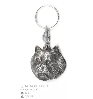Norwich Terrier - Versilberte Hund Anhänger, Handtasche Dekoration, Rucksack-Anhänger von Art-Dog Marke