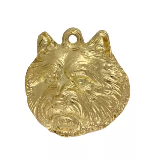 Norwich Terrier - Vergoldeter Schlüsselanhänger mit Hund, Handtaschenschmuck, Luxus-Accessoire der Marke Art-Dog
