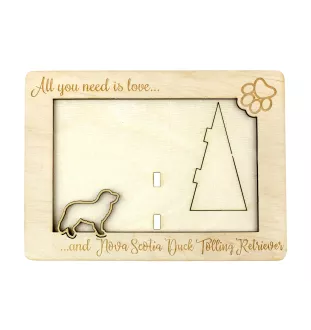 Retriever de la Nouvelle-Écosse, Nova Scotia Duck Tolling Retriever - Cadre photo, cadre en bois gravé, un joli gadget pour l'amoureux des chiens par Art-Dog
