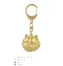 Norwich Terrier - Gilded key ring with dog in gift box, handbag decoration, luxury accessory by Art-Dog brand