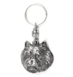 Norwich Terrier, Terrier de Norwich - Pendentif argenté avec un chien dans une boîte décorative, décoration de sac à main, pendentif de sac à dos par la marque Art-Dog