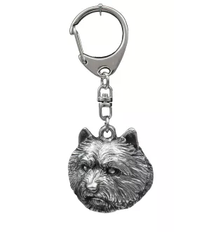 Norwich Terrier - Versilberter Schlüsselanhänger mit Hund in einer Geschenkbox, Handtaschenschmuck, Rucksackanhänger der Marke Art-Dog