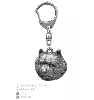 Norwich Terrier, Terrier de Norwich - Porte-clés argenté avec un chien dans une boîte cadeau, décoration de sac à main, pendentif de sac à dos par la marque Art-Dog