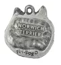 Norwich Terrier - Silver-plated key ring with a dog in a gift box, handbag decoration, backpack pendant by Art-Dog brand