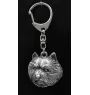 Norwich Terrier - Silver-plated key ring with a dog in a gift box, handbag decoration, backpack pendant by Art-Dog brand