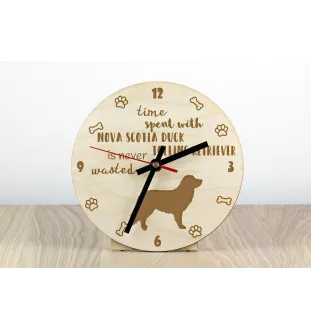 Nova Scotia Duck Tolling Retriever, Toller - Uhr mit Hund, Holzuhr mit Gravur, personalisierte Uhr von Art-Dog