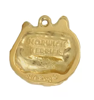 Norwich Terrier - Hundehalsband in Geschenkbox, vergoldeter Anhänger für Hundefans, auffälliger Schmuck von Art-Dog