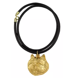 Norwich Terrier - Dog necklace, gold-plated pendant for dog fan, unique jewellery by Art-Dog brand