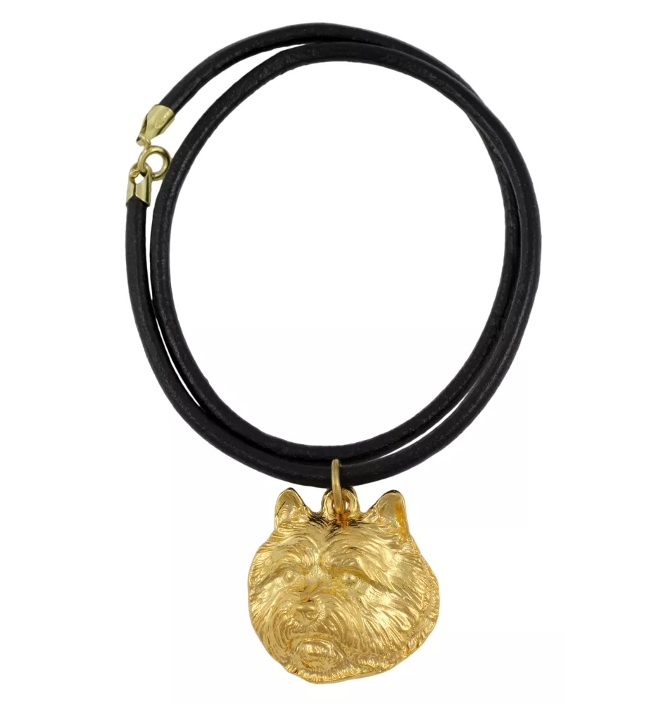 Norwich Terrier - Dog necklace, gold-plated pendant for dog fan, unique jewellery by Art-Dog brand