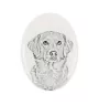 Retriever de la Nouvelle-Écosse, Nova Scotia Duck Tolling Retriever - une plaque commémorative avec une photo de chien, une plaque funéraire avec une impression, une plaque ovale personnalisée de la m