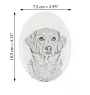 Retriever de la Nouvelle-Écosse, Nova Scotia Duck Tolling Retriever - une plaque commémorative avec une photo de chien, une plaque funéraire avec une impression, une plaque ovale personnalisée de la m