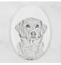 Nova Scotia Duck Tolling Retriever, Toller - Gedenktafel mit einem Foto eines Hundes, Grabplatte mit Druck, personalisierte ovale Platte der Marke Art-Dog