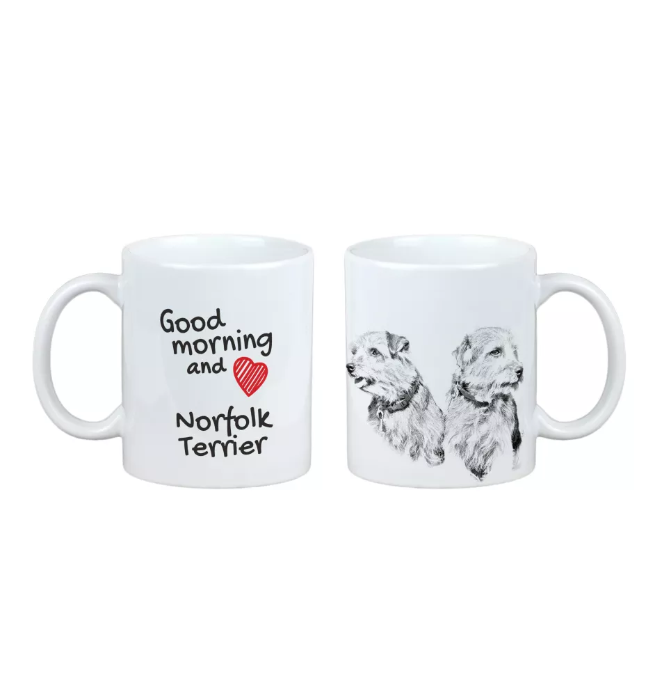 Norfolk Terrier kubek z psem good morning Art-Dog