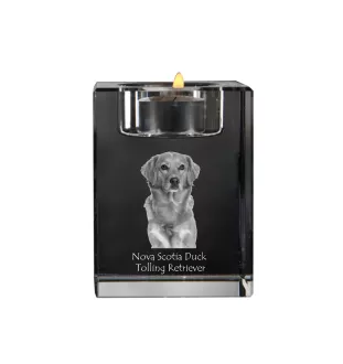 Retriever z Nowej Szkocji świecznik kryształowy z psem Art-Dog