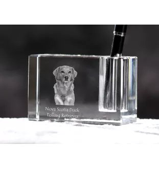 Retriever z Nowej Szkocji penholder kryształowy z psem Art-Dog