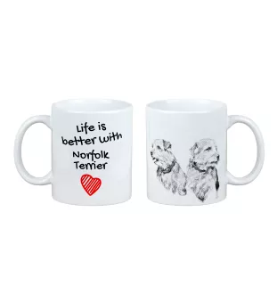 Norfolk Terrier - Tasse mit Hund, Tasse mit Bild, personalisiertes Geschenk der Marke Art-Dog