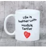 Norfolk Terrier - cup with a dog, cup with a photo, personalized gift from the Art-Dog brand