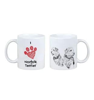 Norfolk Terrier - tasse avec chien, une tasse adorable avec une illustration, un cadeau avec votre photo de la marque Art-Dog