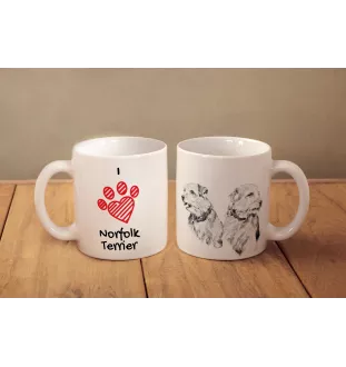 Norfolk Terrier - tasse avec chien, une tasse adorable avec une illustration, un cadeau avec votre photo de la marque Art-Dog