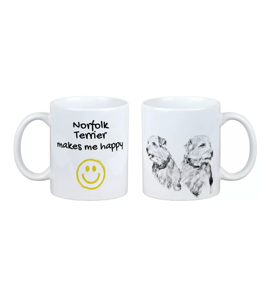 Norfolk Terrier - Tasse mit Hund, fröhliche Tasse für Hundeliebhaber, personalisiertes Geschenk der Marke Art-Dog