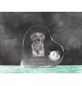 Nova Scotia Duck Tolling Retriever, Yarmouth Toller - crystal clock with a dog picture, heart-shaped shelf clock, personalized standing clock by Art-Dog brand