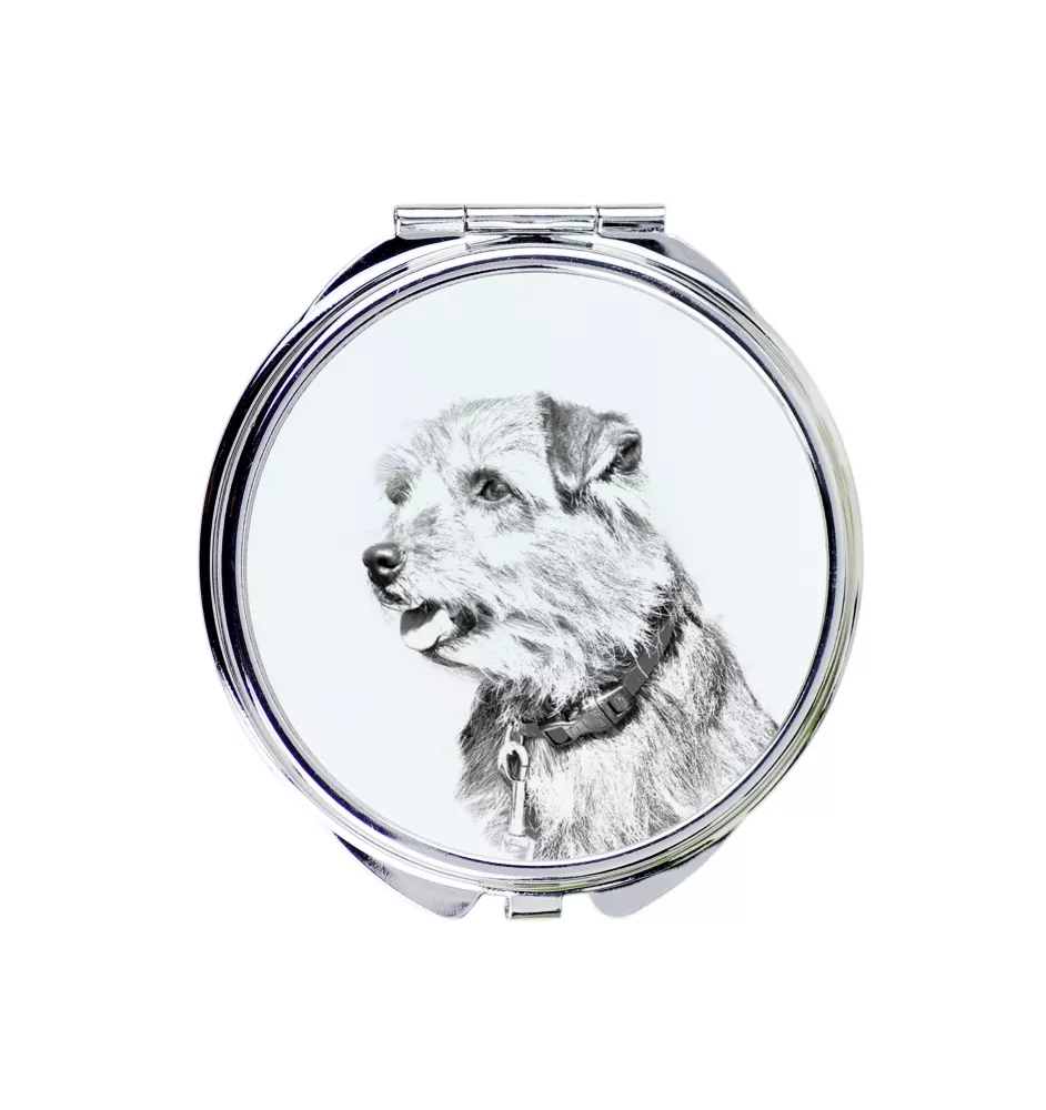 Norfolk Terrier - Taschenspiegel mit Hund, personalisierter Taschenspiegel, kompakter Spiegel mit Art-Dog-Logo