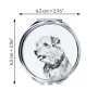 Norfolk Terrier - miroir de poche avec chien, miroir personnalisé pour sac à main, miroir compact avec impression de la marque Art-Dog