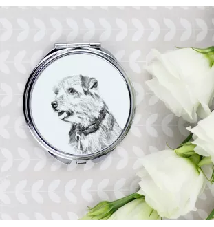 Norfolk Terrier - Pocket mirror with a dog, personalized mirror for a purse, compact mirror with Art-Dog brand print.