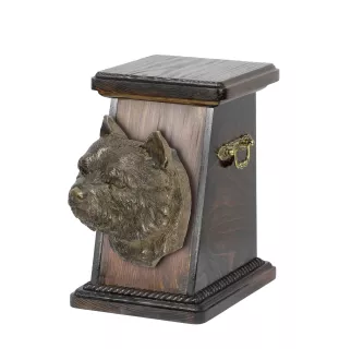 Norwich Terrier urna drewniana z psem Art-Dog