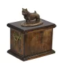 Norwich Terrier, Terrier de Norwich - une urne pour les cendres d'un chien, une urne avec une statuette, une urne élégante de style classique de la marque Art-Dog