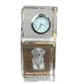 Retriever de la Nouvelle-Écosse, Nova Scotia Duck Tolling Retriever - montre en cristal avec photo, photo de chien dans un cristal, horloge de bureau personnalisée de la marque Art-Dog