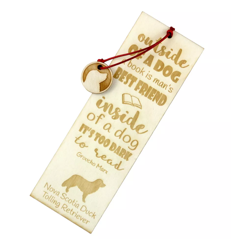 Nova Scotia Duck Tolling Retriever, Toller - Lesezeichen mit Hund, personalisiertes Lesezeichen, Geschenk für Bücherwurm von der Marke Art-Dog