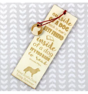 Nova Scotia Duck Tolling Retriever, Yarmouth Toller - dog bookmark, personalized bookmark, gift for bookworm from Art-Dog brand