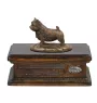 Norwich Terrier urne in Hundeasche, personalisierte Urne mit Statue, Holzurne mit Hund von Art-Dog