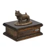 Norwich Terrier, Terrier de Norwich - urne pour cendres de chien, urne personnalisée avec une statuette, urne en bois avec un chien de la marque Art-Dog