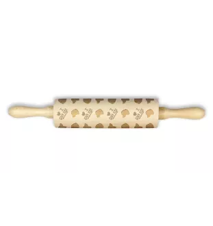 Nova Scotia Duck Tolling Retriever, Yarmouth Toller - patterned rolling pin with a dog, rolling pin for dough and ceramics, a gift for a pastry chef from the Art-Dog brand