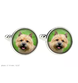 Norwich Terrier - Manschettenknöpfe in einer Schachtel, handgefertigter Schmuck, Produkt der Marke Art-Dog