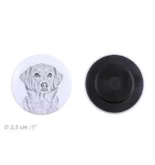 Nova Scotia Duck Tolling Retriever, Toller Magnet mit einem Hundepfotenabdruck, außergewöhnlich leicht, starker Magnet, handgefertigtes Produkt der Marke Art-Dog