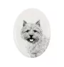 Norwich Terrier - commemorative plaque with a photo of a dog, tombstone with a print, personalized oval plaque from the Art-Dog brand
