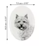 Norwich Terrier - commemorative plaque with a photo of a dog, tombstone with a print, personalized oval plaque from the Art-Dog brand