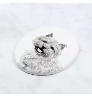 Norwich Terrier, Terrier de Norwich - une plaque commémorative avec une photo de chien, une plaque funéraire avec une impression, une plaque ovale personnalisée de la marque Art-Dog