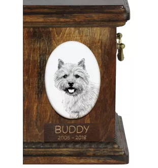 Norwich Terrier - Gedenktafel mit einem Foto eines Hundes, Grabplatte mit Druck, personalisierte ovale Platte der Marke Art-Dog