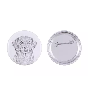 Nova Scotia Duck Tolling Retriever, Toller - Anstecknadel mit Ihrem Hund, fügen Sie Ihr eigenes Foto hinzu, Marke Art-Dog