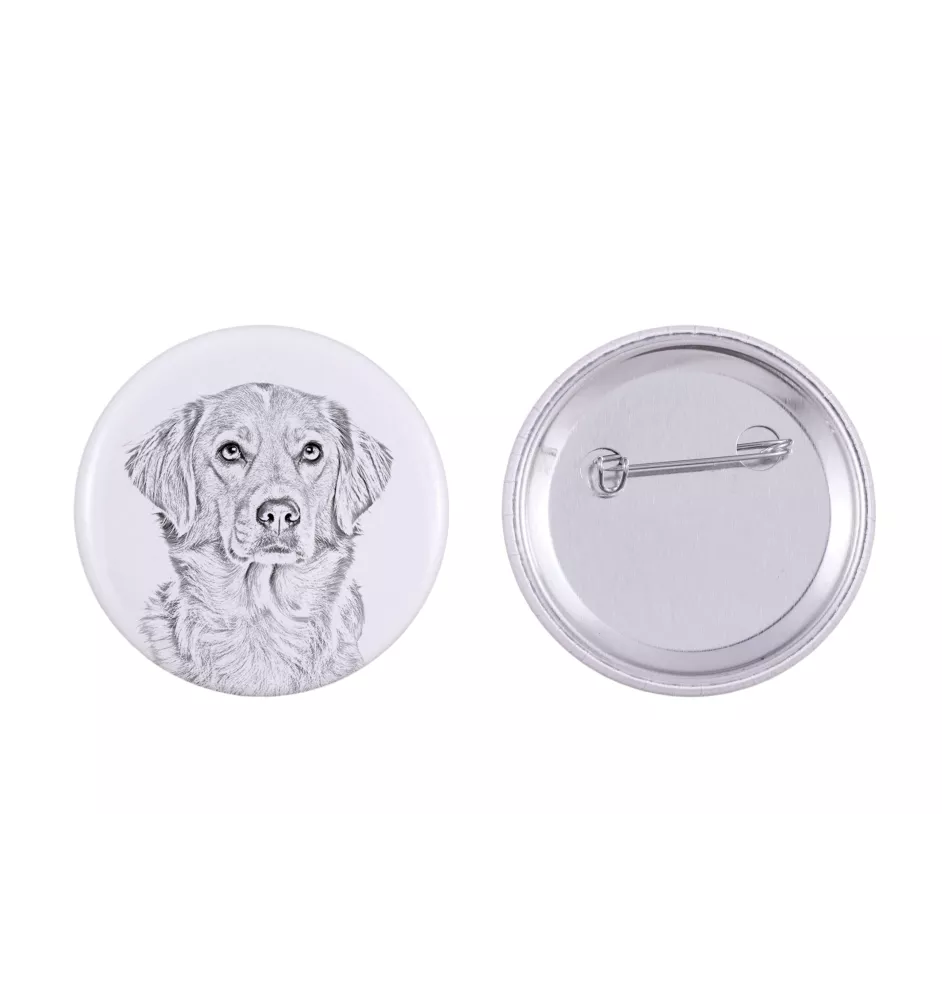 Nova Scotia Duck Tolling Retriever, Toller - Anstecknadel mit Ihrem Hund, fügen Sie Ihr eigenes Foto hinzu, Marke Art-Dog