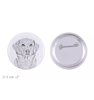 Nova Scotia Duck Tolling Retriever, Toller - Anstecknadel mit Ihrem Hund, fügen Sie Ihr eigenes Foto hinzu, Marke Art-Dog