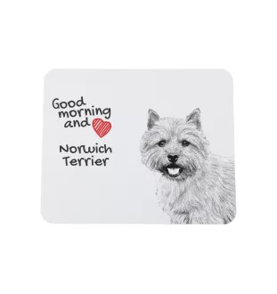 Norwich Terrier - mouse pad with print, personalized dog-themed mouse pad, unique gadget for an office worker by Art-Dog brand