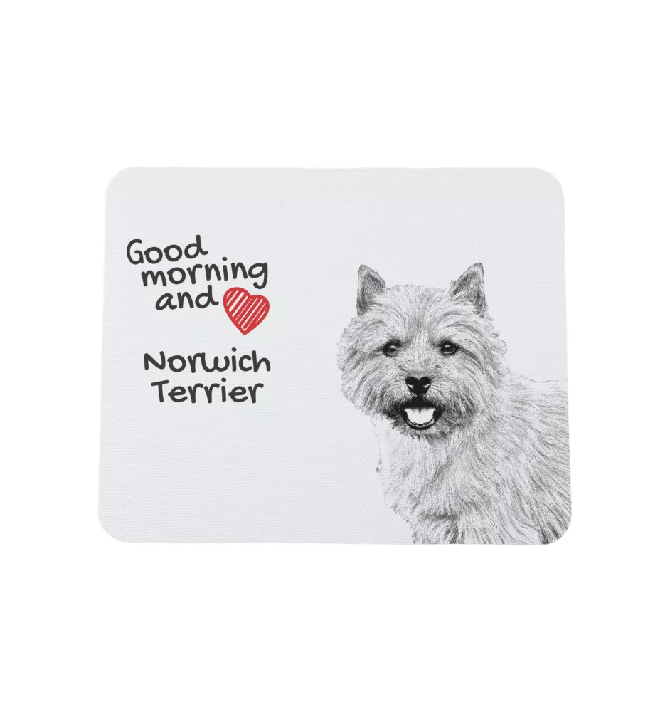 Norwich Terrier - mouse pad with print, personalized dog-themed mouse pad, unique gadget for an office worker by Art-Dog brand