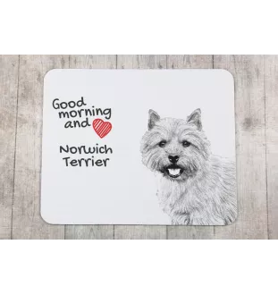 Norwich Terrier - mouse pad with print, personalized dog-themed mouse pad, unique gadget for an office worker by Art-Dog brand